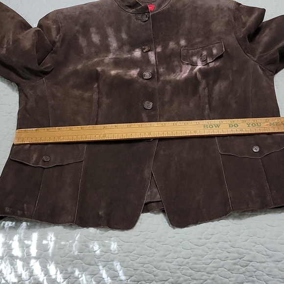 Anne Klein Suede Coat Sz 2XL - Picture 7 of 11